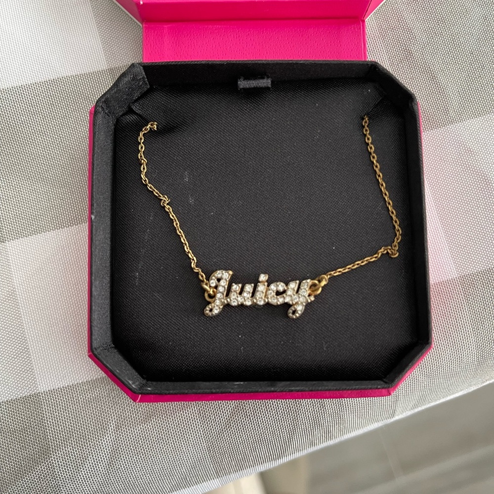 Juicy Couture “Juicy” Bling Necklace